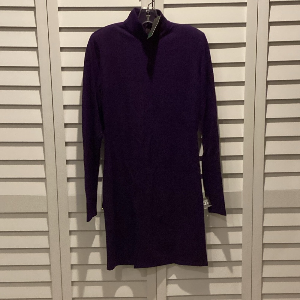 United Colors Of Benetton Purple Dress with shoulder Pads